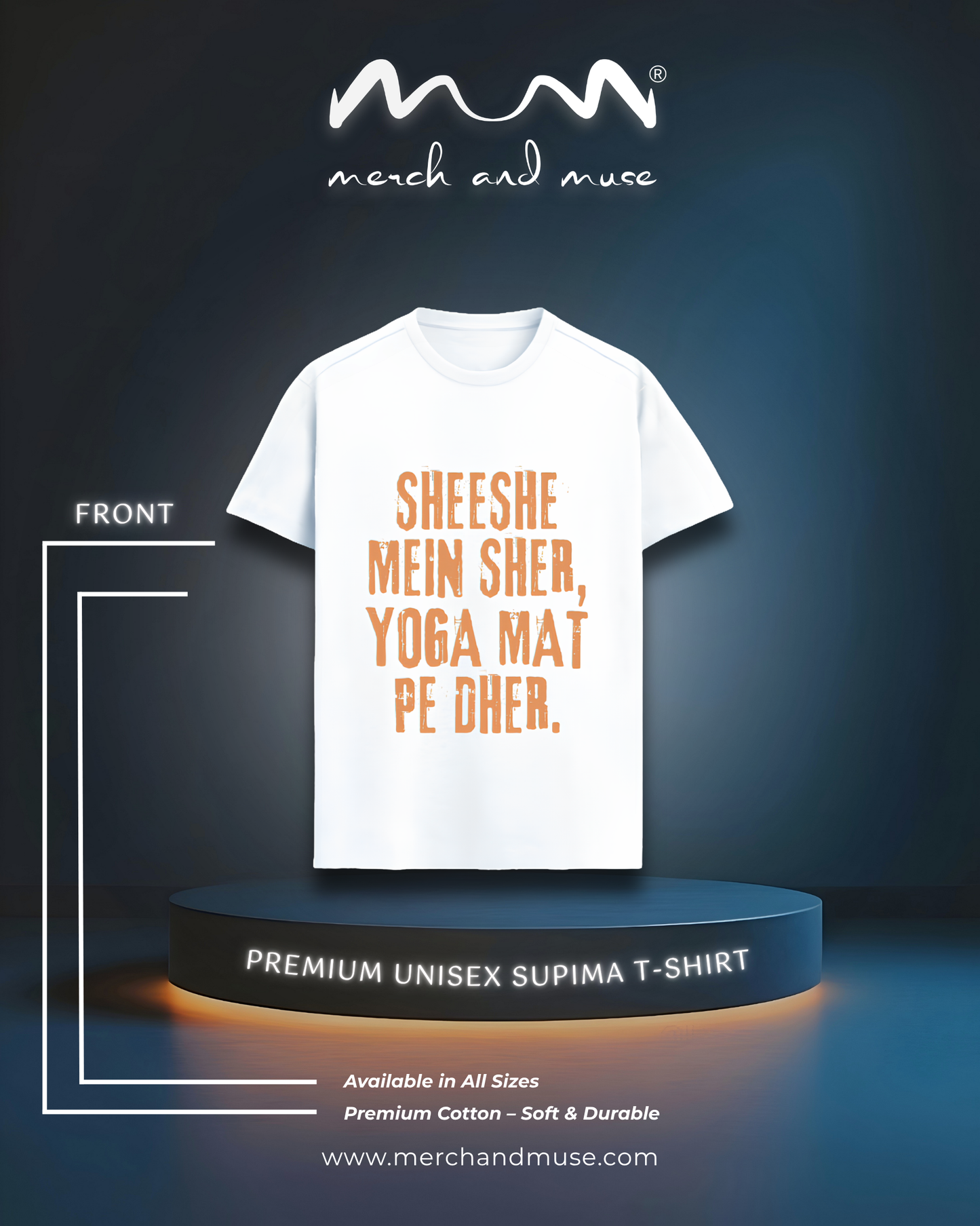 Sheeshe Mein Sher Luxury T-Shirt merch and muse