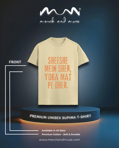 Sheeshe Mein Sher Luxury T-Shirt merch and muse