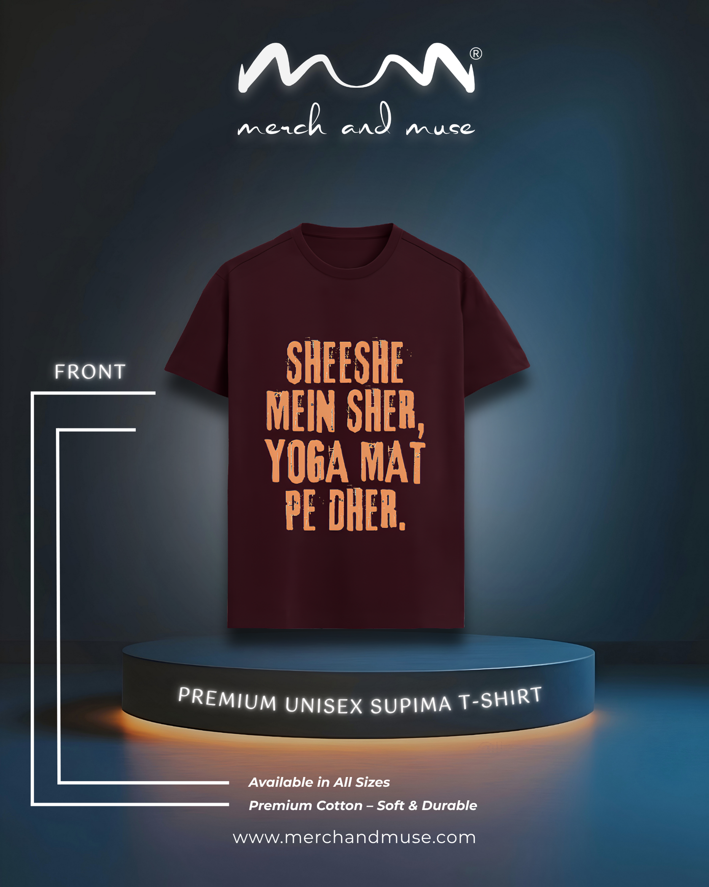 Sheeshe Mein Sher Luxury T-Shirt merch and muse