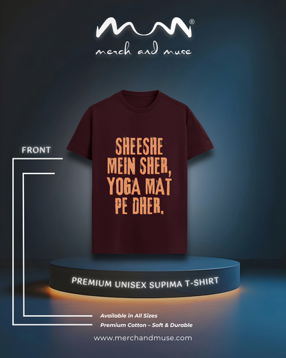 Sheeshe Mein Sher Luxury T-Shirt merch and muse