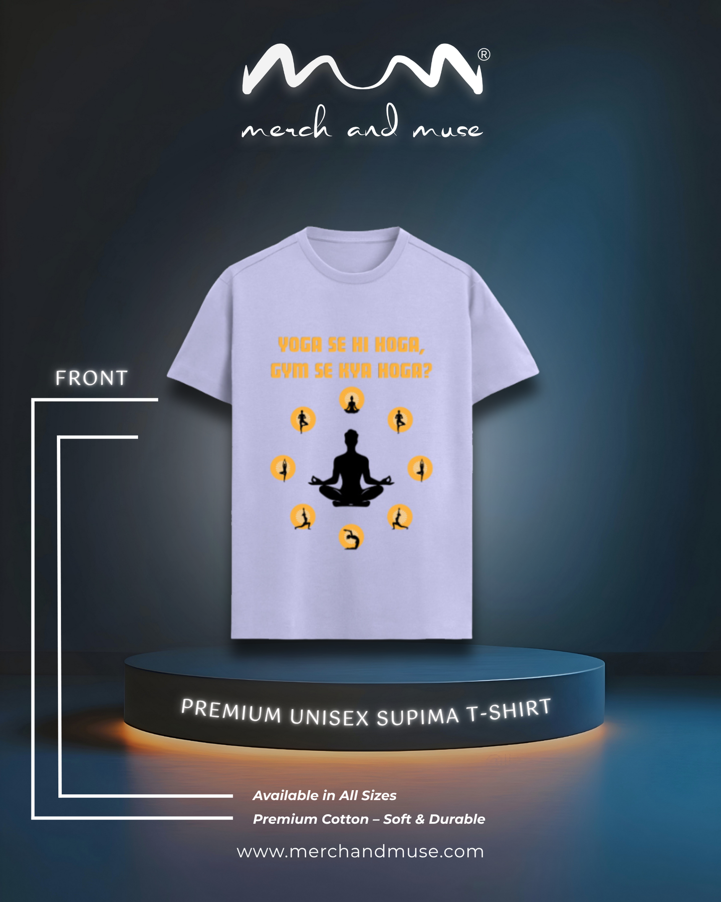 Yoga Se Hi Hoga Luxury Supima Tee By merch and muse