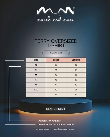 Minimalist Unisex Oversized Terry T-Shirt By merch and muse