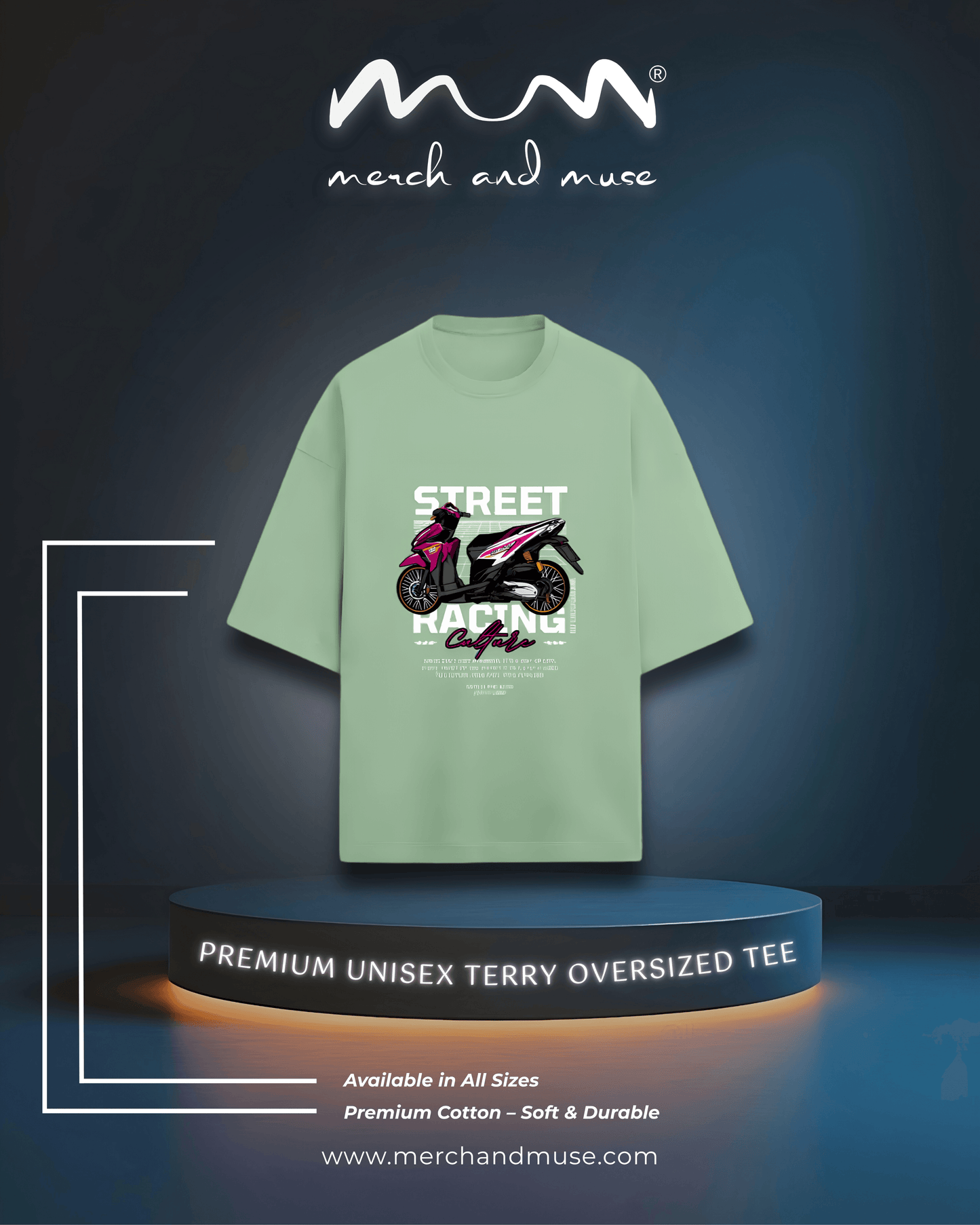 Minimalist Unisex Oversized Terry T-Shirt By merch and muse