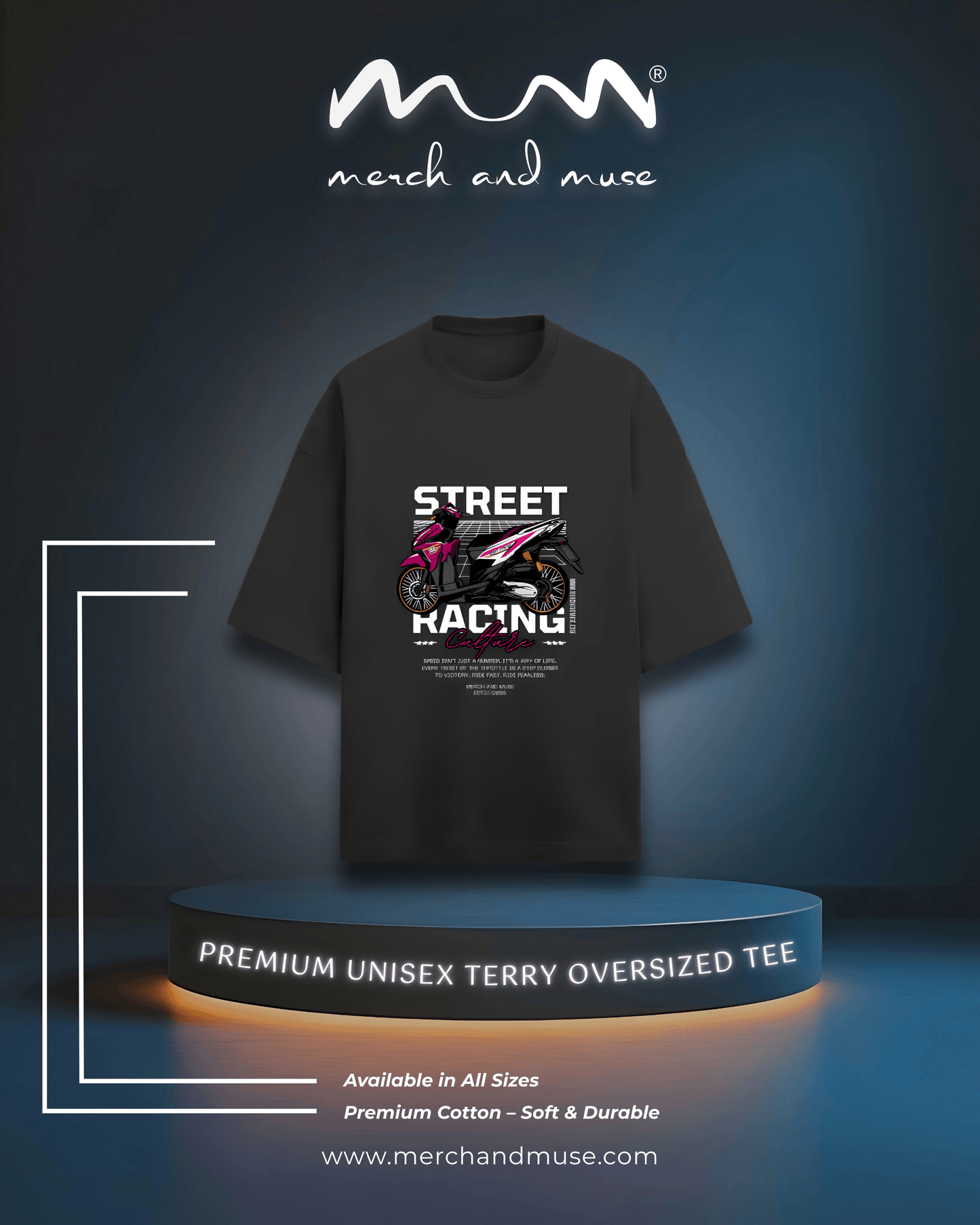Minimalist Unisex Oversized Terry T-Shirt By merch and muse