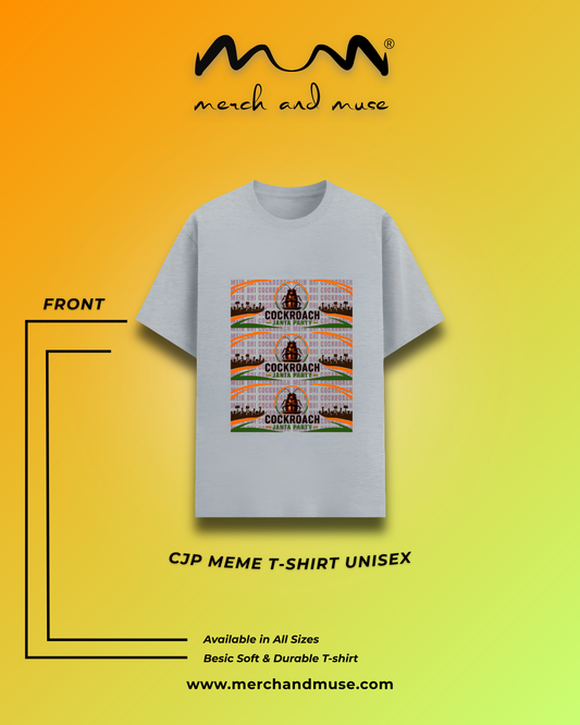 Cockroach Janata Party T-Shirt - Funny Political Satire Unisex Graphic Tee