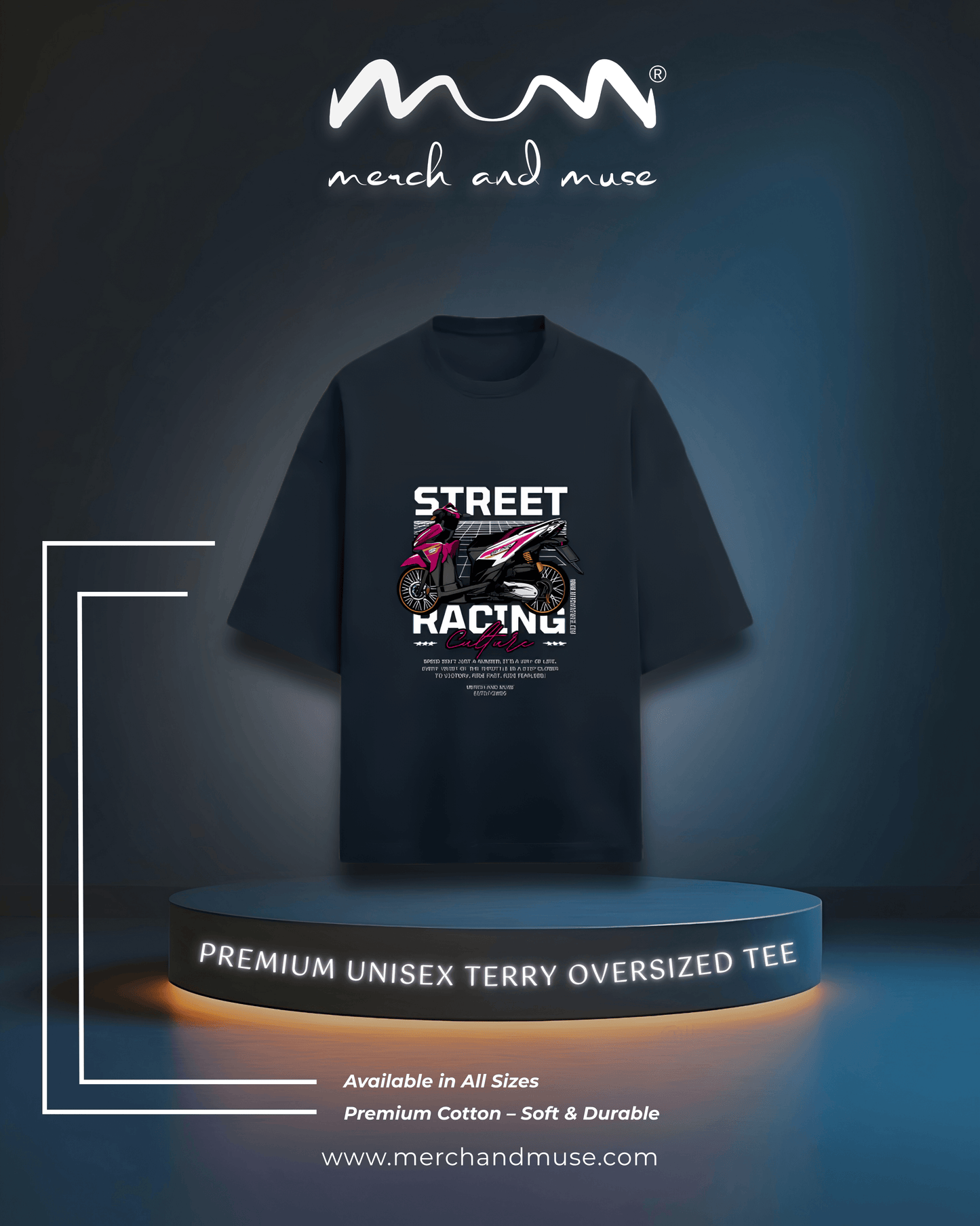 Minimalist Unisex Oversized Terry T-Shirt By merch and muse