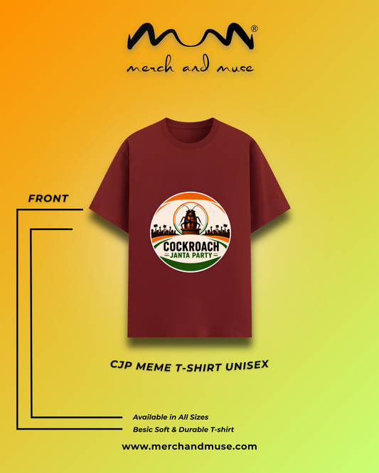 Cockroach Janata Party Unisex T-Shirt - Quirky Graphic Tee