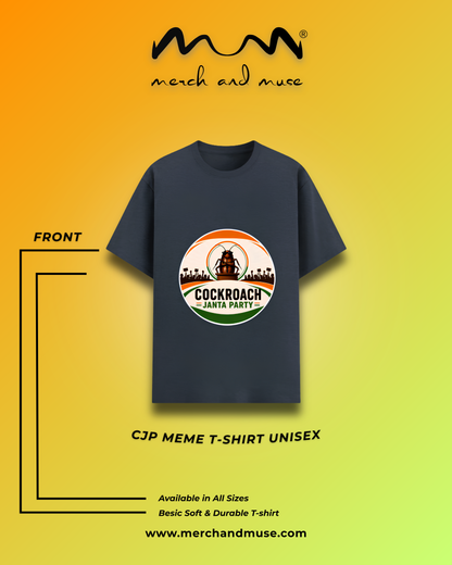 Cockroach Janata Party Unisex T-Shirt - Quirky Graphic Tee
