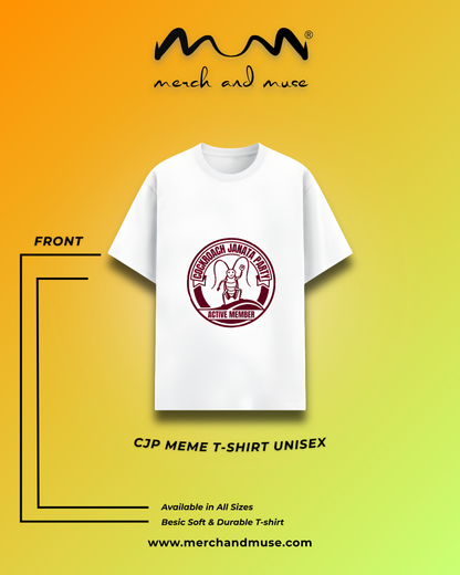 Cockroach Janata Party Active Member T-Shirt - Funny Parody Unisex Graphic Tee