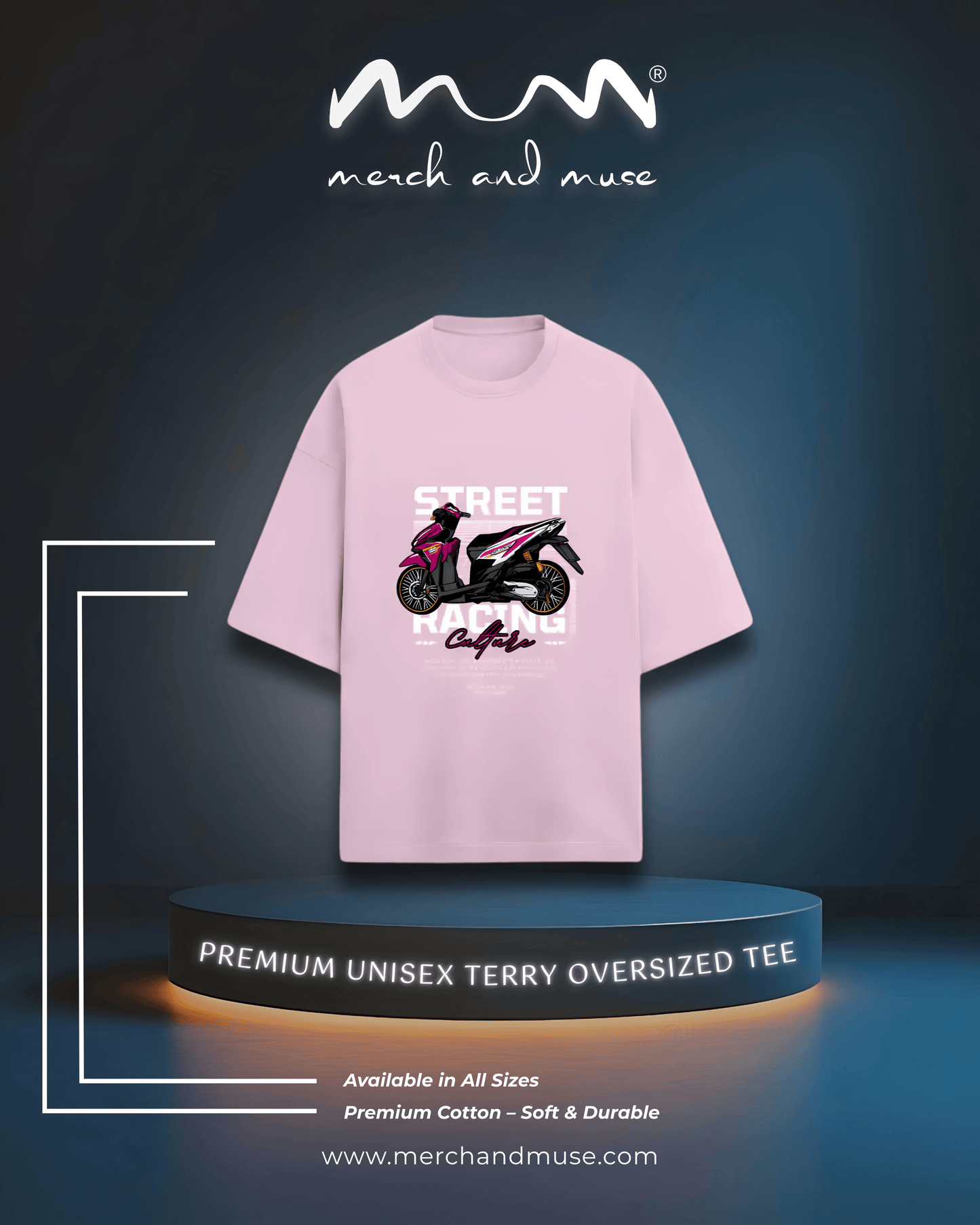 Minimalist Unisex Oversized Terry T-Shirt By merch and muse