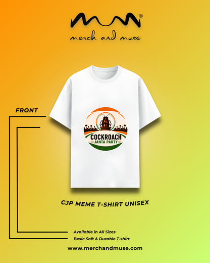 Cockroach Janata Party Unisex T-Shirt - Quirky Graphic Tee